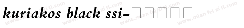 kuriakos black ssi字体转换